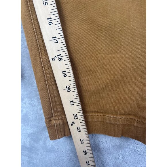 Everlane Cropped Straight Short Pants Womens Size 8 Ochre Cotton Blend Casual - Picture 9 of 14
